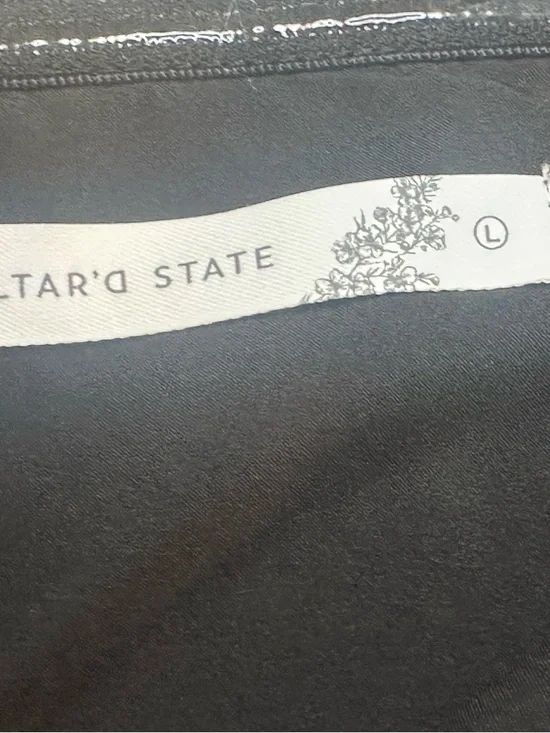 NWOT SIZE L Altar'd State Black Strapless Bow Cutout Skater Dress - Picture 7 of 11